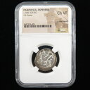 【古代貨】古代ギリシャ期 アンフィリア・アスペンドス銀貨「競技風景」(BC380-325)NGC ChVf(極美〜美品相当)