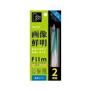 PGA PG-17XHD02 iPhone X用 光沢フィルム2枚組