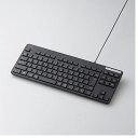 エレコム TK-FCM107BK 有線キーボード メンブレン式 コンパクトサイズ(テンキーレス) 日本語92キー配列 ブラック