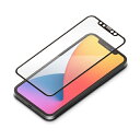 PGA PG-20FGL03FBL iPhone12 mini用 液晶保護ガラス 全面/Dragontrail Premium Style ブルーライトカット/光沢