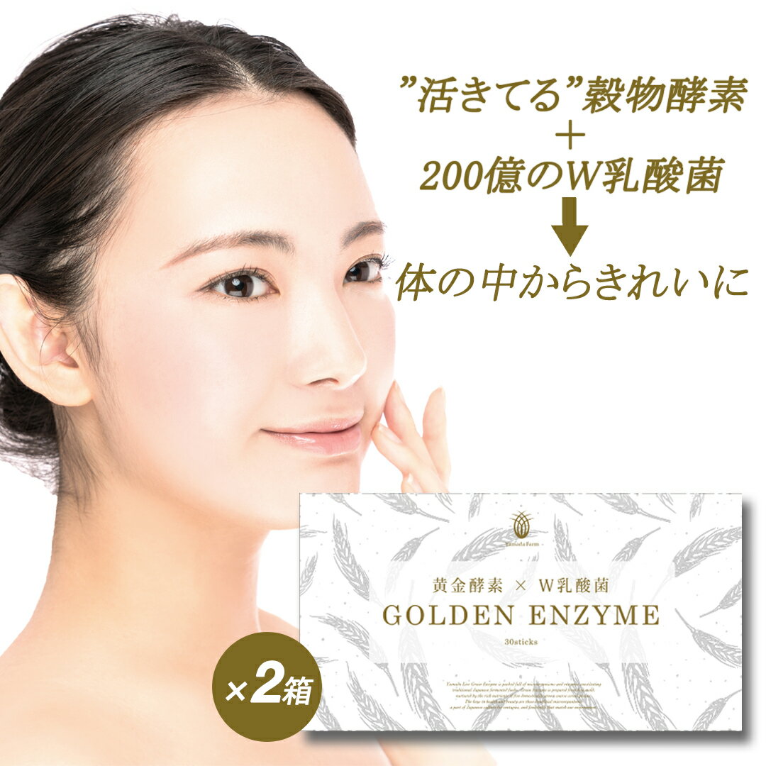 酵素ドリンク 酵素 乳酸菌 粉末 GOLDEN ENZYME ゴールデンエンザイム 2箱セット サプリメント サプリ 酵素ダイエット 酵素パウダー 酵素サプリメント 酵素ジュース 麹菌 ダイエット ドリンク 穀物酵素 納豆キナーゼ セット 健康 ダイエット食品 置き換え 送料無料