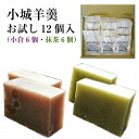 和菓子ランキング1位獲得!!小城羊羹お試し12個入り【メール便送料無料】※表面が固いタイプ(お配り物 おためし 抹茶 小倉 おぐら お土産 父の日 母の日 誕生日 プレゼント 敬老の日 当店オススメ 店頭受取対応商品 )
