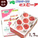 もも 送料無料 がんばろうふくしま! 光センサーもも ミスピーチ 秀品 1.7kg (6~9玉) 福島 桃