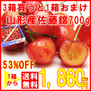 今年も4,000箱完売！ 山形産 さくらんぼ 正規品  700g 送料無料 3箱買うと1箱おまけ M・L バラ詰 化粧箱入 ご自宅用 露地栽培 発送：6月下旬〜7月中旬　  山形さくらんぼ/さくらんぼ/佐藤錦/さとうにしき/セール/SALE/早期割引/秀品/正規品/訳あり/わけあり/