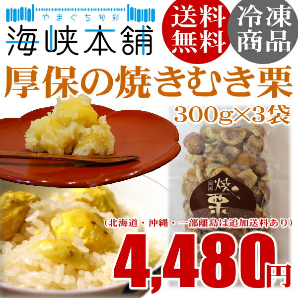 焼き栗むき身 900g（300g×3袋） 山口県産 厚保の栗 送料無料 業務用 くり マロ…...:yamaguchi-kaikyo:10000042