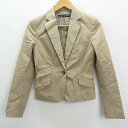 X★ ラルフローレン/Ralph Lauren 1BテーラードジャケットJKT ブレザー【9】ベージュLADIES/138【中古】