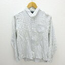 □ ユナイテッドアローズ/UNITED ARROWS GLRチェック長袖BDシャツ■白【L】レディース用LADIES【中古】