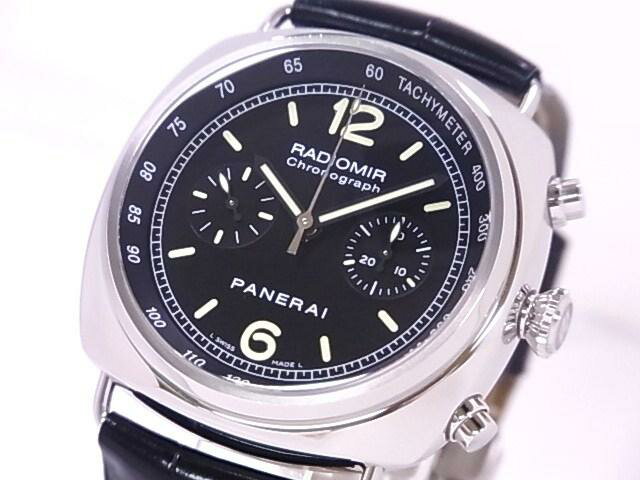 パネライ　PANERAI　PAM00288　ラジオミールクロノグラフ　SSx革　黒文字盤　自動巻き