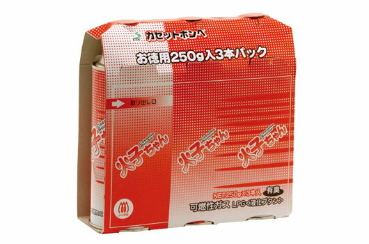 TTS　火子ちゃんガスボンベ　250g×3本パック