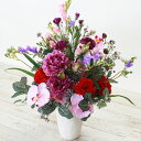 造花 牡丹とカーネーションの重厚感のある豪華なアレンジ 母の...
