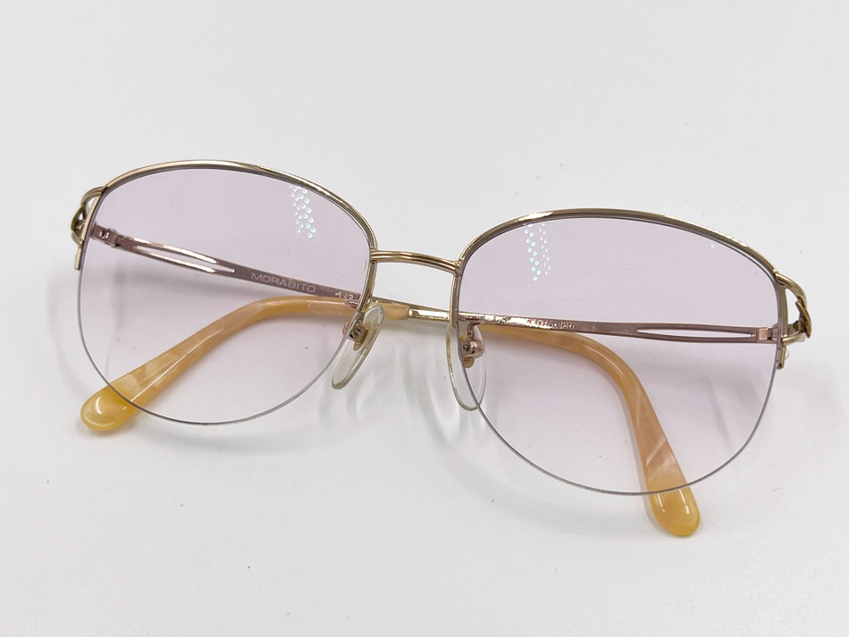 MORABITO モラビト 眼鏡 フレーム K18 度入り 19.5g 美品 【中古】