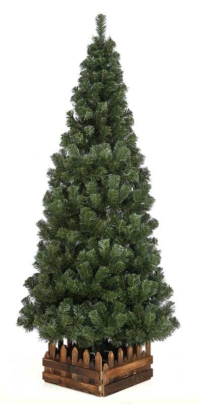 210cmスリム濃緑　品質保証高級ツリー木枠付【クリスマスツリー スリム】...:yamamotoningyou:10000116
