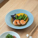 小田陶器 さざなみ 21cm深皿 ブルーグレー 日本製 美濃焼 和食器 丸皿 丸プレート