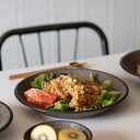 チグ 27.5cm大皿 黒 日本製 美濃焼 和食器 丸皿 丸プレート Re食器 SDGs リサイクル サステナブル