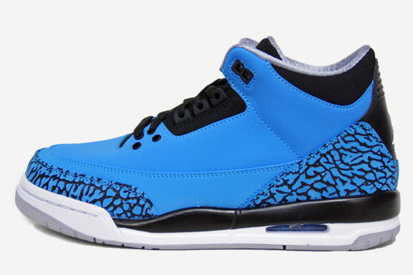 NIKE 14SP AIR JORDAN 3 RETRO BG DK PWDR BLUE/WHT-BLK-WLF GRY 398614-406 ナイキ エア ジョーダン 3 レトロ BG ダークパウダーブルー ホワイト ブラック ウルフグレイ[JORDAN BRAND][14SP][AJ3][RETRO][GIRL'S][送料無料]