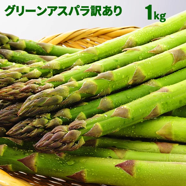 【送料無料】訳ありアスパラ　グリーン1kg（S〜2L混）朝採り超みずみずしい！訳ありアスパラを産地直送！不揃いで激安。美味しい旬の北海道産アスパラガスを産地直送【わけあり】【北海道直送】【5月下旬発送】【配送日指定不可】【冷蔵】【航空便】