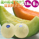 龍の鈴メロン・富良野メロン食べ比べセット 1玉1.6kg×6...