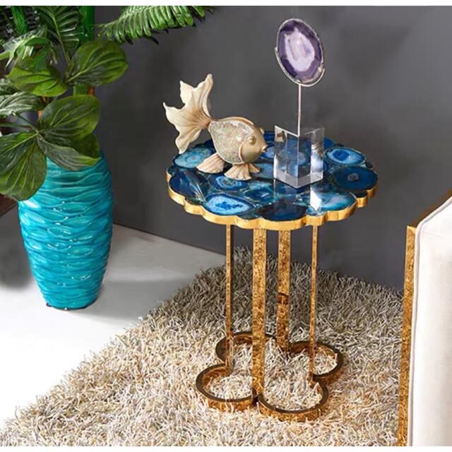 メノウ瑪瑙ソファアテーブル　アゲートテーブル コーヒーテーブル サイドテーブル