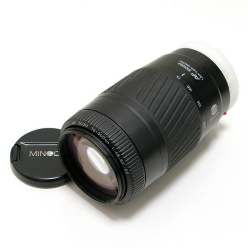 【中古レンズ】【中古】中古 ミノルタ AF 75-300mm F4.5-5.6 ブラック αシリーズ MINOLTA 【中古レンズ】【USED】 【中古カメラ】 【中古レンズ】中古カメラ・中古レンズ・デジタルカメラ・アクセサリー！ カメラのことなら≪カメラの八百富≫ ★1万円以上の商品は送料無料★ 買い取り・下取り大歓迎！