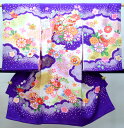 お宮参り産着 女児 女の子 正絹 のしめ 鹿子模様柄 金刺繍 祝着 着物 一つ身 初着 新品 (株)安田屋 h330389898