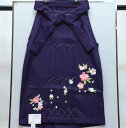 刺繍袴 単品 ジュニア用 紫地 袴下80cm 135cm~143cm 新品(株)安田屋 u328462423