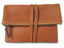 美品【中古】土屋鞄 クラッチ バッグ トーンオイルヌメ ループフラットポーチ レザー ブラウン 美品 Y2444719