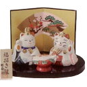 【少々難あり品】【ミニひな人形】白磁 福招雛(ミニ雛人形)...
