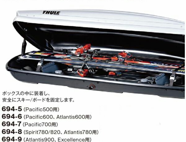 THULE ルーフボックス用 スキーホルダー （スピリット780/820、アトランティス780用）694-8