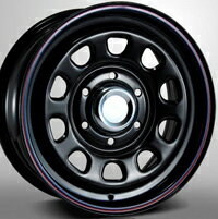 デイトナ SS（ブラック） 7J-16 とGOODYEAR EAGLE #1 ナスカー 225/60R16（ホワイトレター）の4本セット【200系ハイエース】DAYTONA スチールホイール