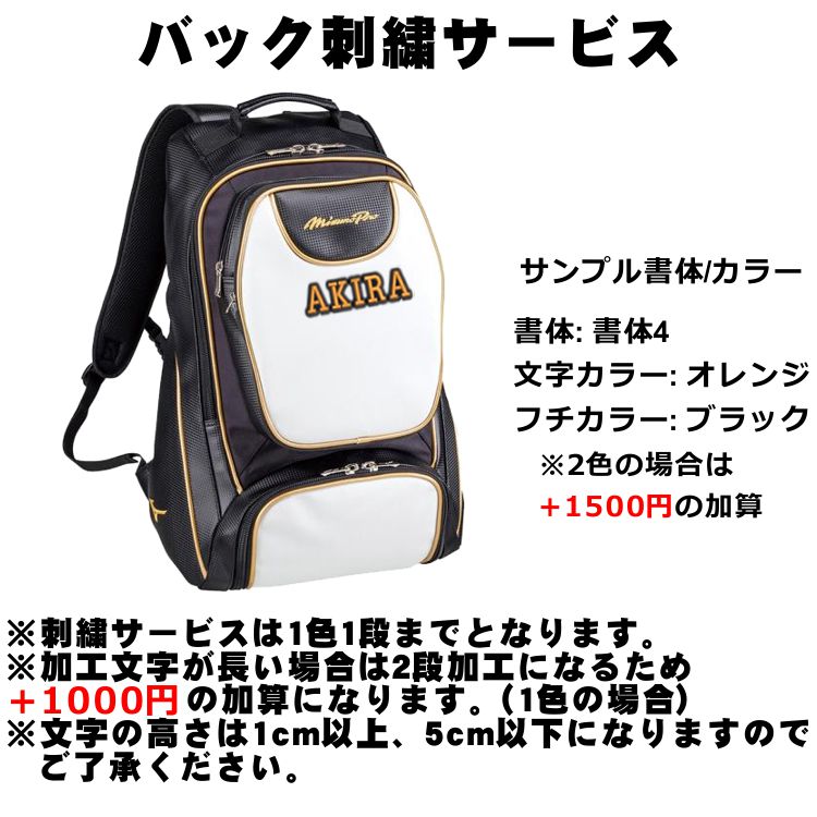 ネーム刺繍サービス】 ミズノプロ 野球 バックパック 1FJD6000 バッグ 