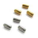 カスタム パーツ 幅9mm×直径4.5mm×2mm 丸管 円柱型 エンドパーツ ビーズ Φ4.5cm シルバー925 SV925 銀 Mサイズ シルバービーズ ゴールド 2色