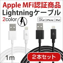 iPhoneケーブル【2本セット】【ゆう】MFi認