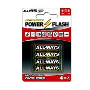 タイムセール！ 電池 単4 アルカリ　【アルカリ 単4 電池　4本 パック T4X4P-AW】【単4電池 電池パック】【防災グッズ】【yo-ko0516】【通販】 【yo-ko0810】【yo-ko0813】【yo-ko0815】オールウェイズ アルカリ 単4 電池 4本入りパック T4X4P-AW　【単4電池 電池パック】【防災グッズ】