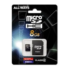 タイムセール半額！【E-MICROHC8-AW】 ALL-WAYS microSDHC メモリーカード 8GB CLASS4 】レビュー記入でメール便送料無料【通販】 【yo-ko0810】【yo-ko0813】【yo-ko0815】