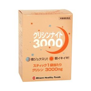 【ポイント2倍】グリシンナイト3000 30袋 【サプリメント】【ミナミヘルシーフーズ】【通販】【グリシン】 【送料無料】【yo-ko0620】【yo-ko0622】グリシンナイト3000 30袋　本品は、1袋で グリシン が3000mgも配合している健康食品です。