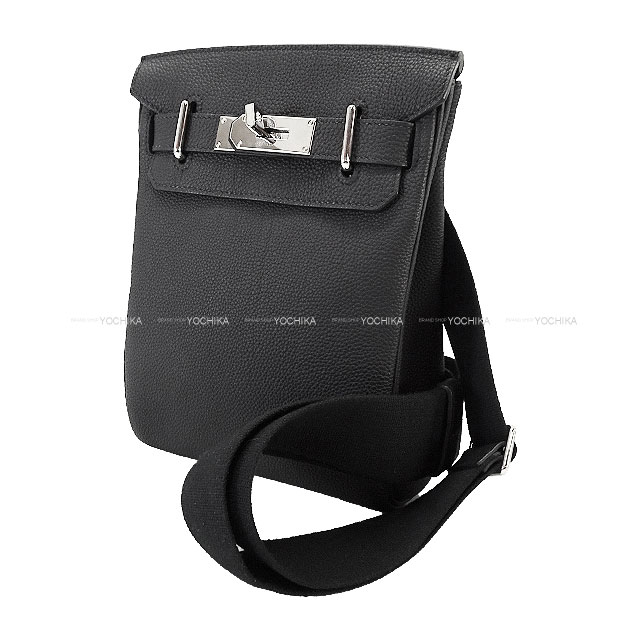 HERMES エルメス アッカド PM 黒 (ブラック) トゴ シルバー金具 ショルダーバッグ U刻印 新品同様【中古】([Pre-loved] HERMES Hac a Dos PM Noir (Black) Veau Togo Silver HW Shoulder bag[LIKE NEW][Authentic]) #yochika