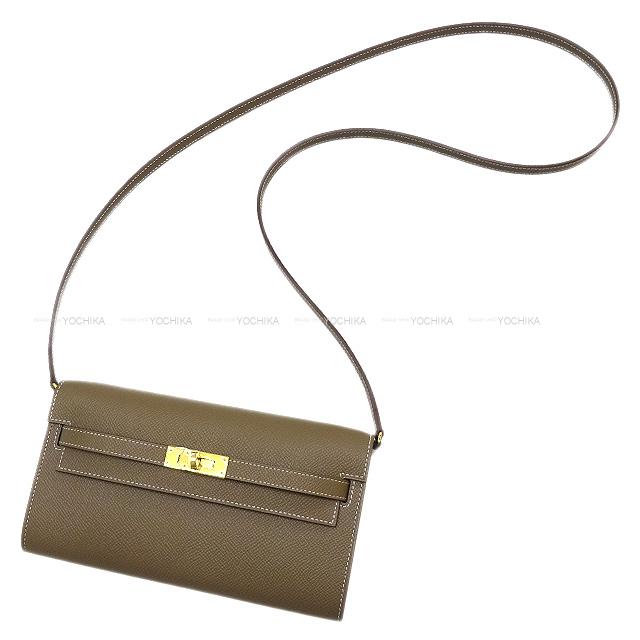 HERMES エルメス ケリーウォレット ロング トゥーゴー エトープ (エトゥープ) エプソン ゴールド金具 長財布 K刻印 新品(HERMES Kelly Wallet Long To Go Etoupe Veau Epsom Gold HW long wallet[BRAND NEW][Authentic]) #yochika