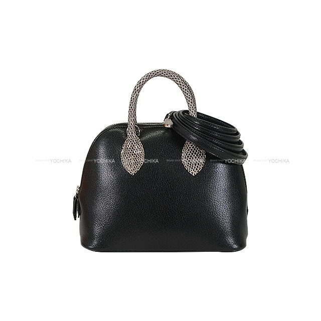HERMES エルメス ボリード1923 20 ミニ タッチ 黒 (ブラック)/オンブレ シェーブルチャムキラ(シェブルシャムキラ)/リザード シルバー金具 ショルダーバッグ K刻印 新品(HERMES Bolide 1923 20 mini Touch Black/Ombre Chevre Chamkila/Lizard Silver HW Shoulder bag)