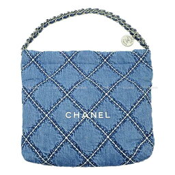 2024年 春夏 新作 CHANEL <strong>シャネル</strong> <strong>シャネル</strong>22 マトラッセ メダルチャーム付 スモール ホーボー ブルー <strong>デニム</strong> シルバー金具 AS3260 ハンド<strong>バッグ</strong> 新品未使用(2024 SS New CHANEL Chanel 22 matelasse with medal charm small hobo Blue Handbag)【あす楽対応】#よちか