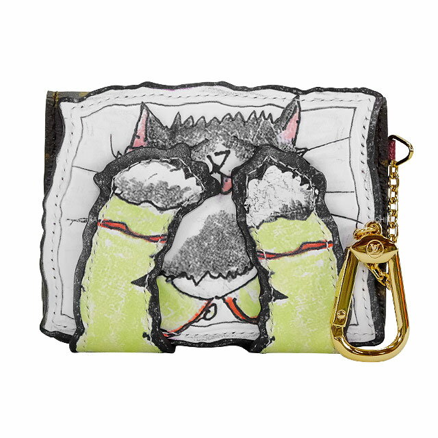 LOUIS VUITTON ルイ・ヴィトン パウケットパース ブラウン/白 (ホワイト) カウハイドレザー/モノグラムキャンバス ゴールド金具 M25732 カードケース 新品(LOUIS VUITTON Pawket Purse Brown/Blanc (White) Cowhide leather/Monogram Gold HW M25732 card holder)