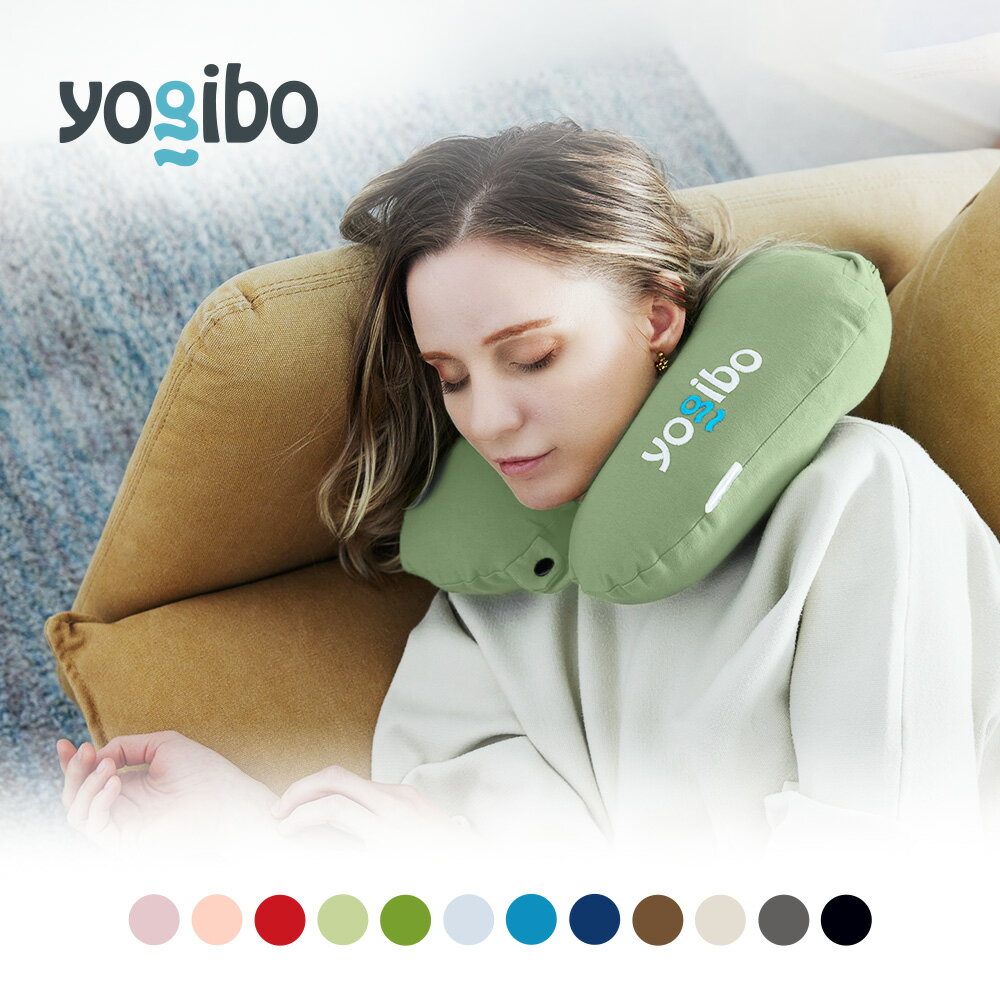 車や<strong>飛行機</strong>での長距離移動やデスクワークの休憩時におすすめ「Yogibo Neck Pillow Logo（ヨギボー <strong>ネックピロー</strong> ロゴ）」