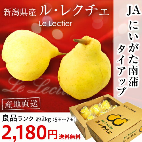 洋梨 ル・レクチェ 良品 2kg 5〜7玉 JAにいがた南蒲 新潟産 産地直送 送料無料 【産直プレミアム/お歳暮】【ルレクチェ/なし/洋ナシ】 ランキングお取り寄せ