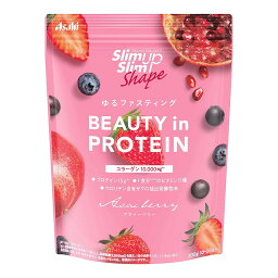 【送料込・まとめ買い×6個セット】アサヒグループ食品 <strong>スリムアップ</strong>スリム シェイプ BEAUTY in PROTEIN <strong>アサイー</strong>ベリー 300g プロテイン