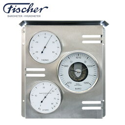 【送料無料】温度計 湿度計 気圧計 Fischer <strong>barometer</strong> フィッシャーバロメーター シンプル おしゃれ インテリア 温湿度計 室内 屋外 気温 雑貨 小型 アナログ Weather Staition Square ウェザー ステーション スクエア