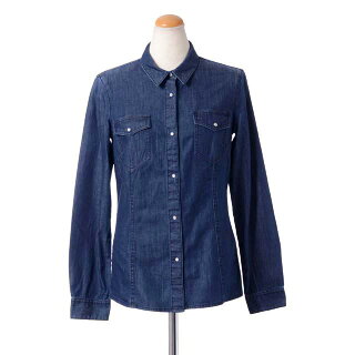 アルマーニジーンズ(ARMANIJEANS)デニムシャツコットンインディゴ