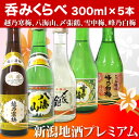 新潟銘酒 飲み比べセット 300mlx5本セット[日本酒 飲み比べセット・日本酒 ギフト・辛口][お歳暮、誕生日・越乃寒梅 石本酒造] 朝日酒造は久保田萬寿万寿の蔵・新潟 お土産・飲み比べセット・福袋酒処、新潟からお届け致します。