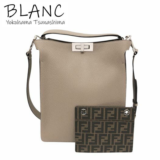 フェンディ ピーカブー エックスライト スモール 2wayショルダー レザー グレージュ ハンドバッグ FENDI 横浜BLANC【中古】