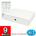 カラーボックス用引出し箱(No.2)【縦置き用】【白】 9枚セット 【カラーボックス 引き出し 収納ボックス ダンボール 段ボール 引き出し ダンボール 引き出し収納ケース クラフトボックス 収納 クラフト 収納 ダンボールボックス インナーボックス 小物収納】