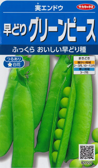 ★送料70円郵便OK★【実エンドウ】グリーンピース【サカタのタネ】野菜種（33ml）【SBZcou1208】