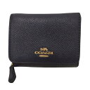 【中古】【レディース】COACH コーチ 三つ折り 財布 ウォレット ミッドナイト ネイビー 37968 IMMID